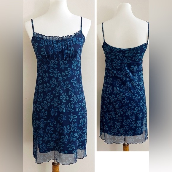 California Concepts Dresses & Skirts - (sold)Vintage California Concepts sheer overlay floral mini dress boho  fairy